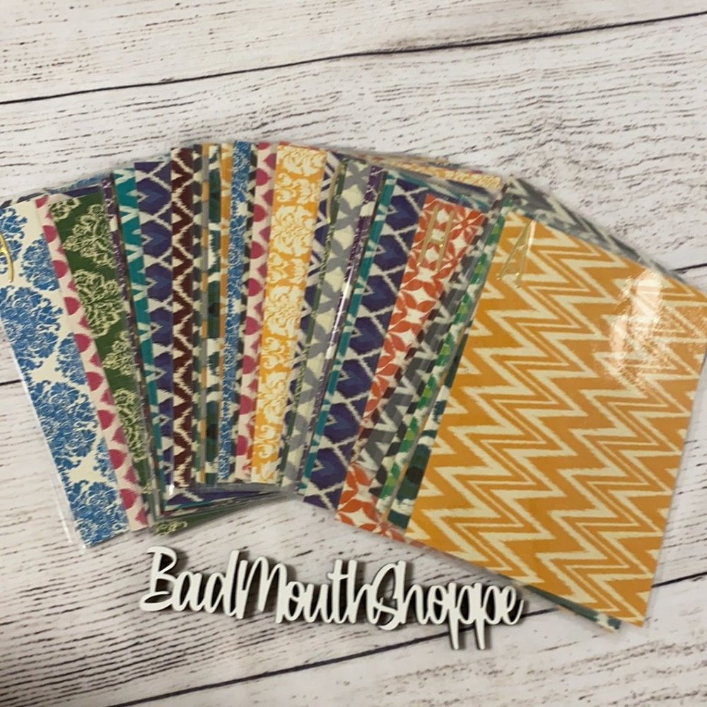 Handmade Storage Bin Alphabet Numerical Organizer Cards Separators Tribal Print
